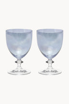 Blue Set Of Two Rosy Water Glass