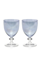 Set blu di due bicchieri d'acqua Rosy
