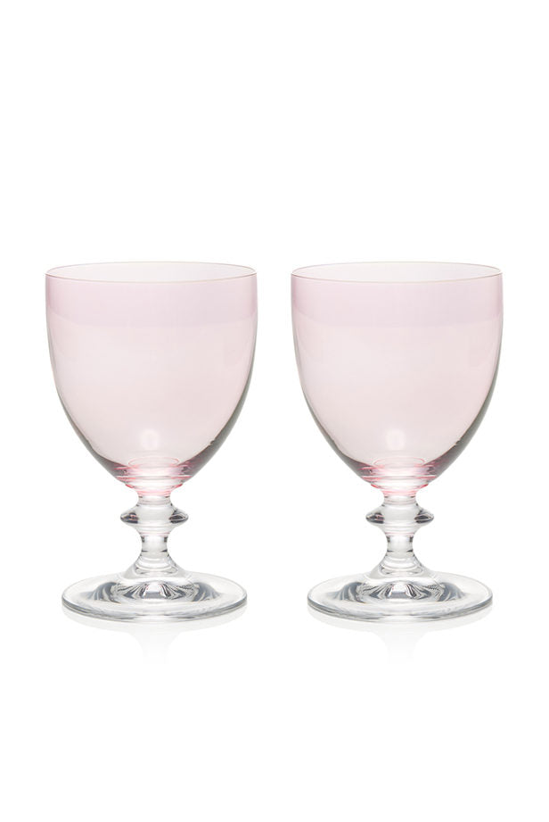 Set rosa di due bicchieri d'acqua Rosy
