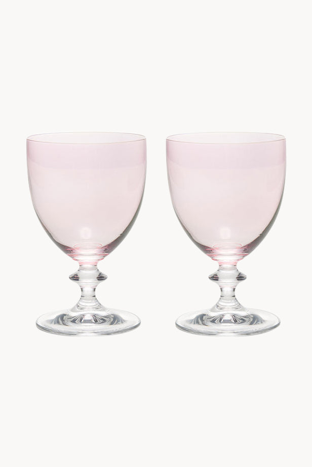 Set rosa di due bicchieri d'acqua Rosy