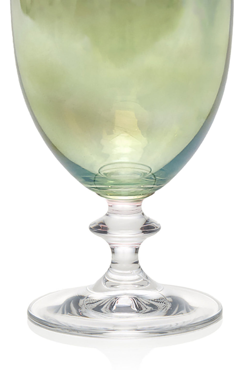 Set verde di due bicchieri d'acqua Rosy
