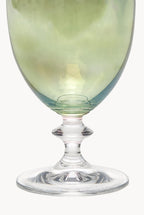 Set verde di due bicchieri d'acqua Rosy