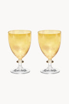 Ambra Set Of Two Rosy Wine Glass