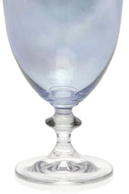 Set blu di due bicchieri da vino Rosy