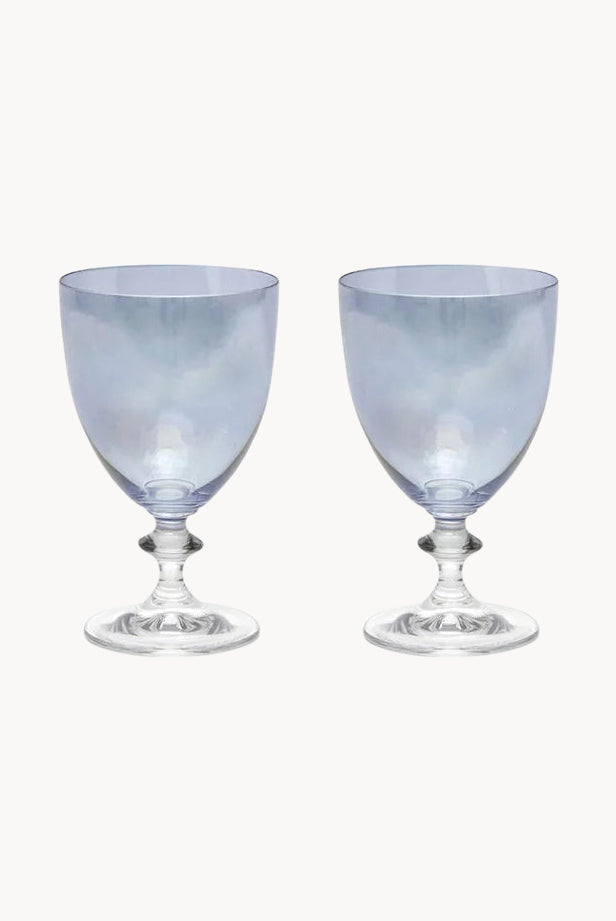 Blue Set Of Two Rosy Wine Glass