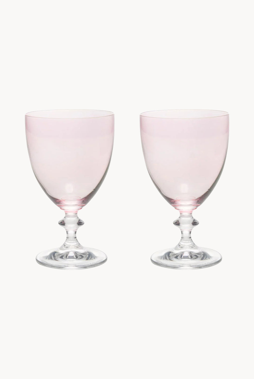 Set rosa di due bicchieri da vino Rosy