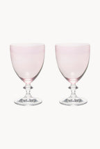Set rosa di due bicchieri da vino Rosy