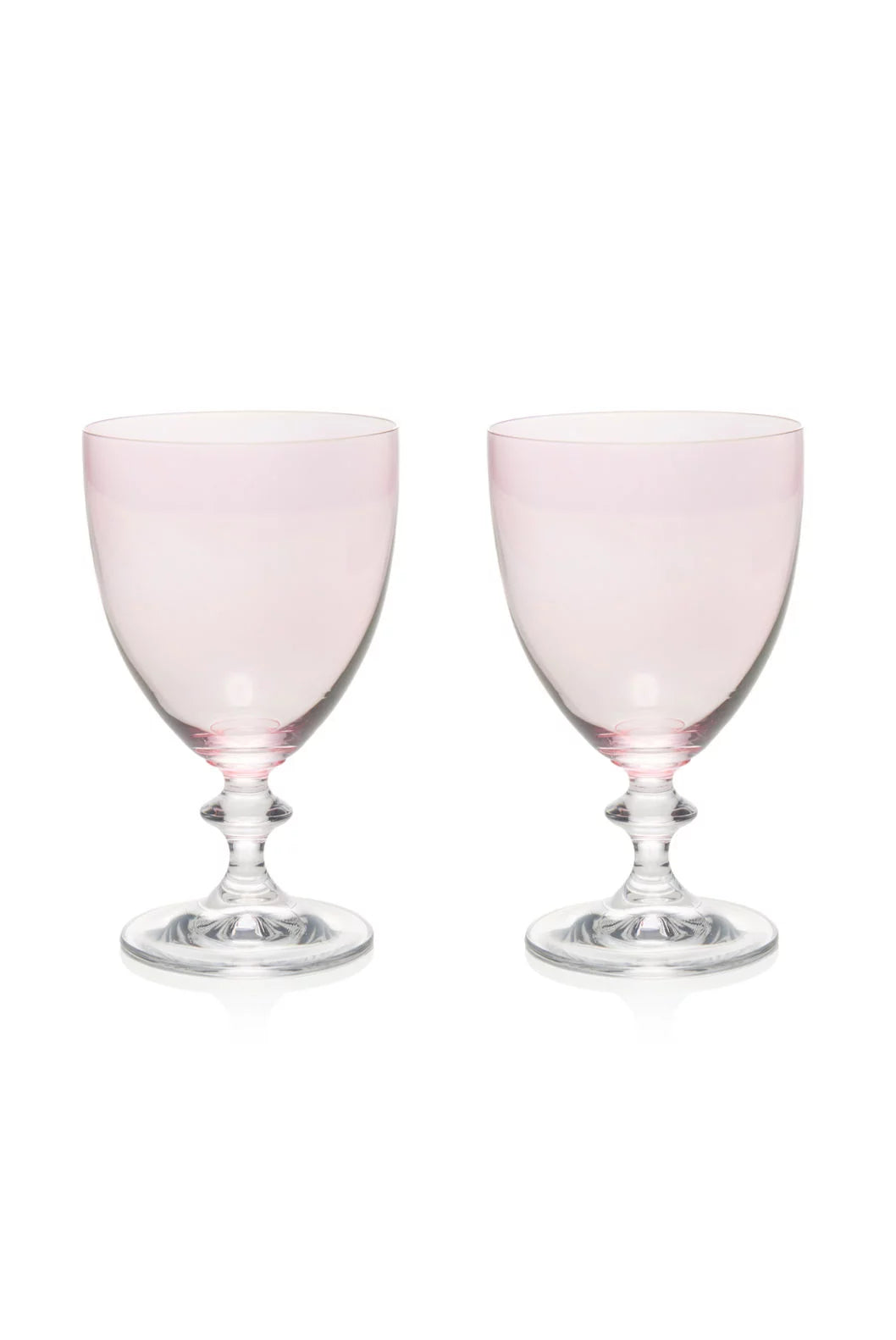 Set rosa di due bicchieri da vino Rosy