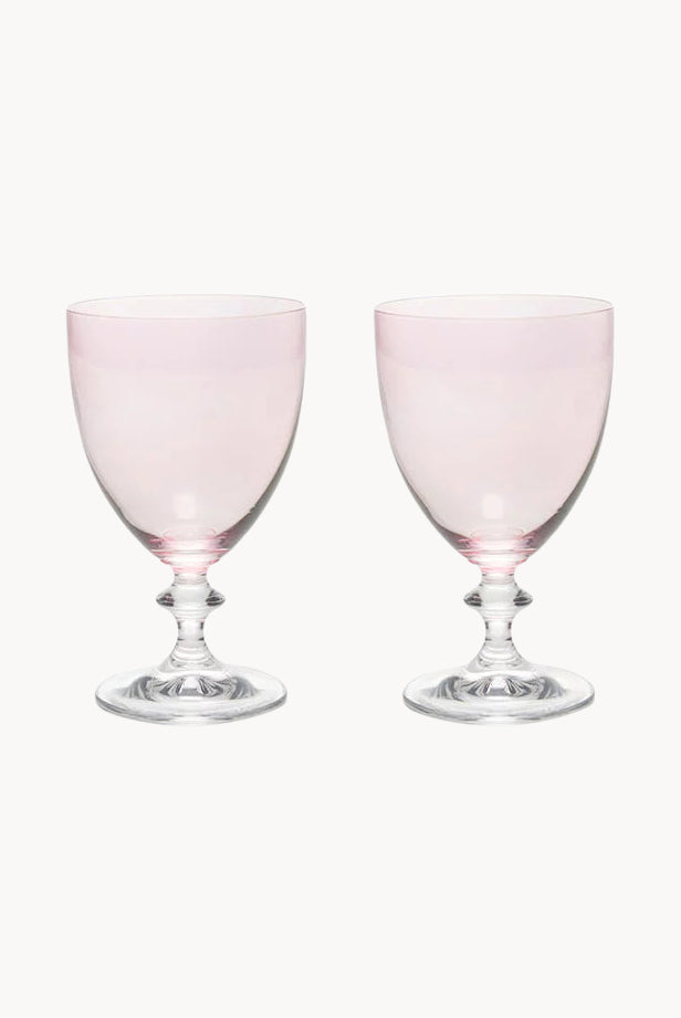Set rosa di due bicchieri da vino Rosy
