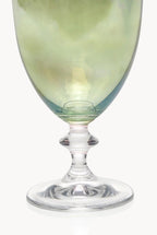 Set verde di due bicchieri da vino Rosy