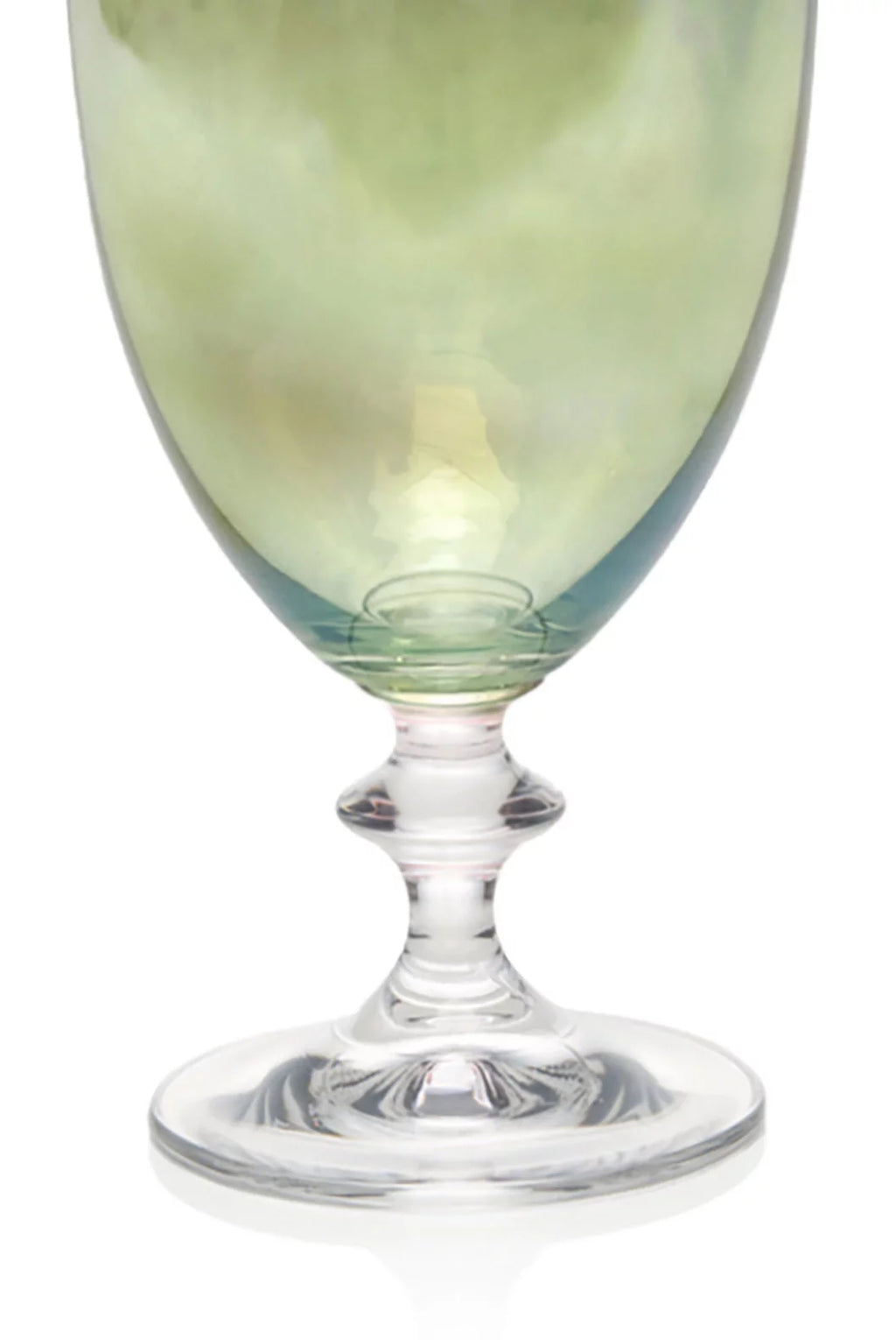 Set verde di due bicchieri da vino Rosy