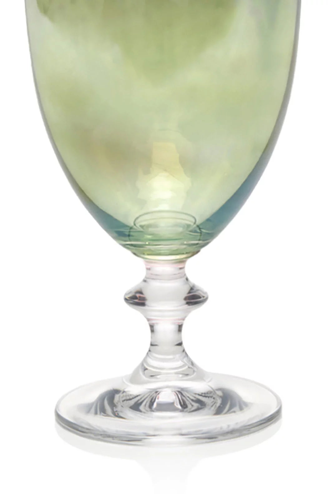 Set verde di due bicchieri da vino Rosy