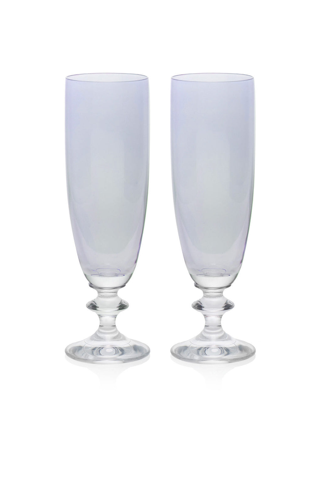 Set blu di due flute da vino Rosy