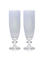 Set blu di due flute da vino Rosy