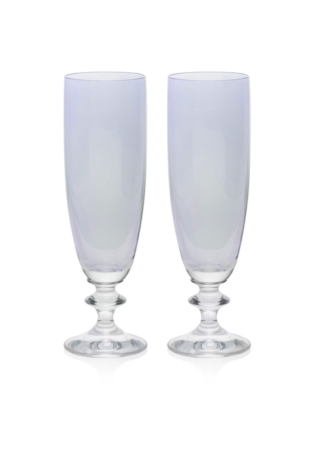 Set blu di due flute da vino Rosy