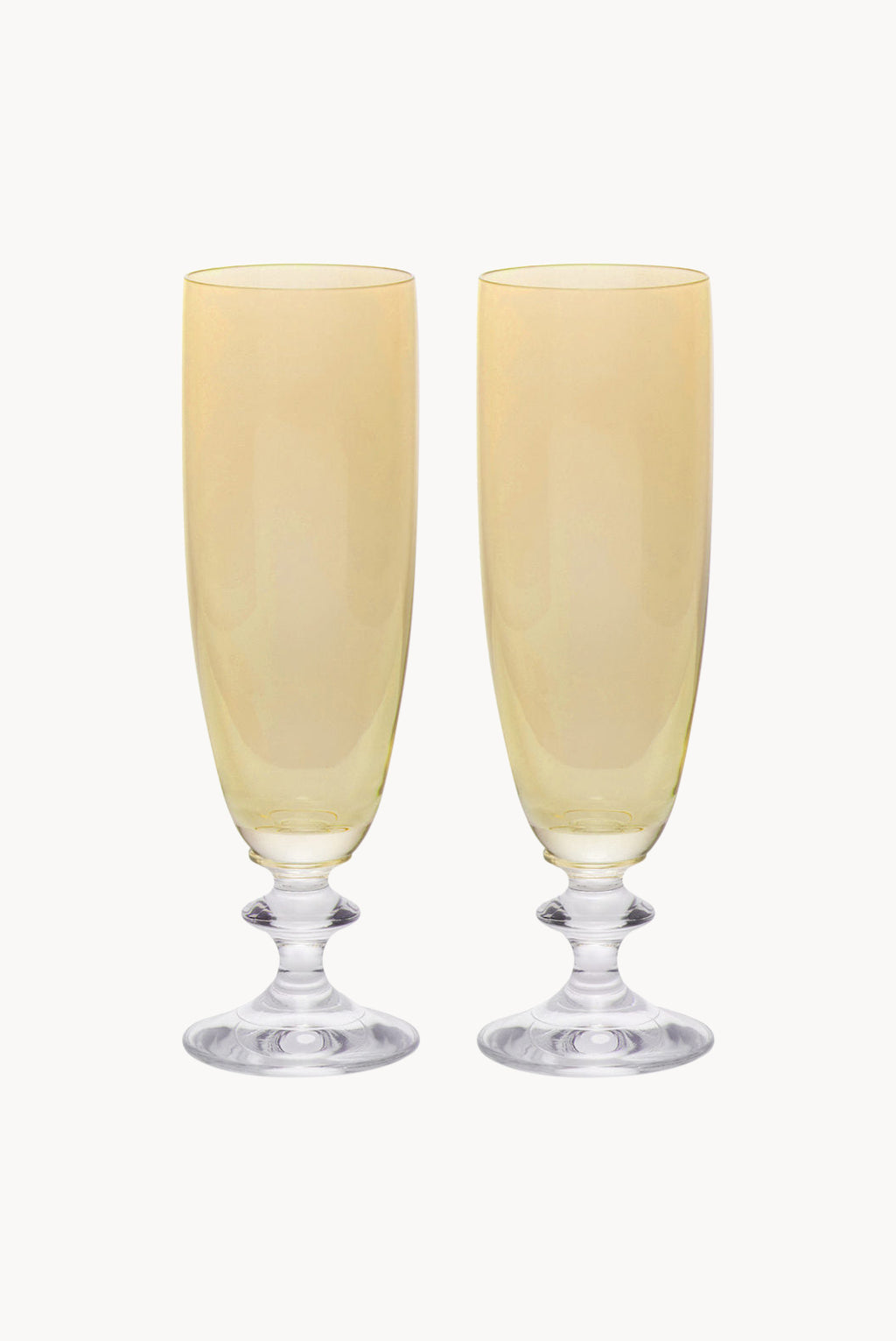 Ambra Set Of Two Rosy Flute Glass