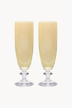 Ambra Set Of Two Rosy Flute Glass