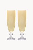 Ambra Set Of Two Rosy Flute Glass
