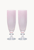 Set rosa di due flute da vino Rosy