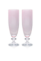Set rosa di due flute da vino Rosy