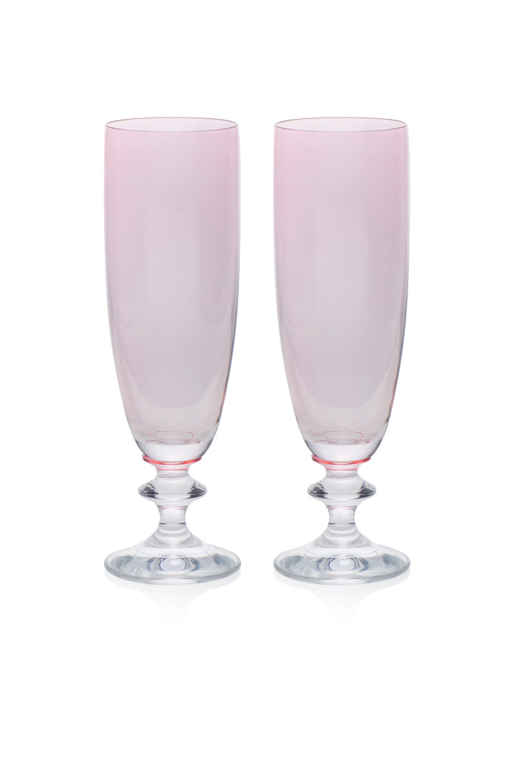Set rosa di due flute da vino Rosy