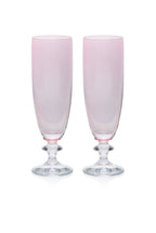 Set rosa di due flute da vino Rosy