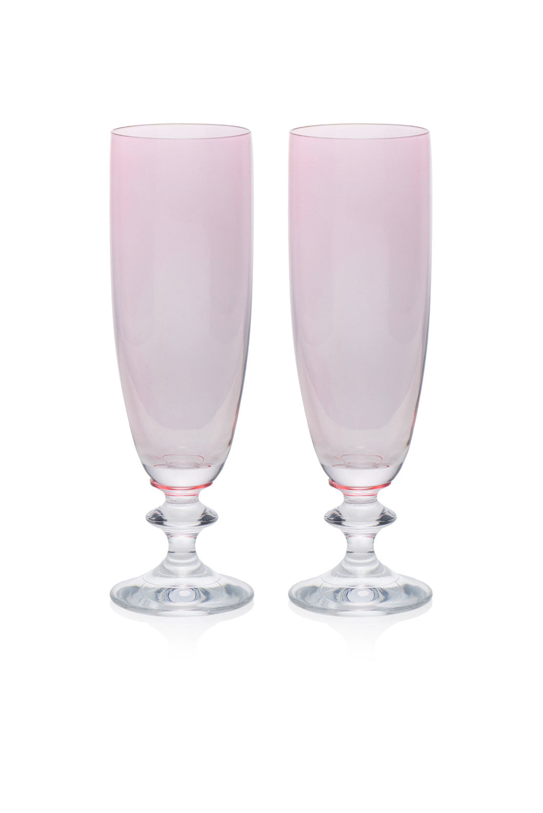 Set rosa di due flute da vino Rosy