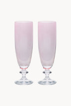 Set rosa di due flute da vino Rosy