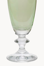 Set verde di due flute da vino Rosy