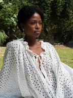 Broderie-Cotton Midi Maxi Dress