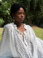 Broderie-Cotton Midi Maxi Dress