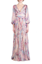 Abito in chiffon stampato di Lucrezia