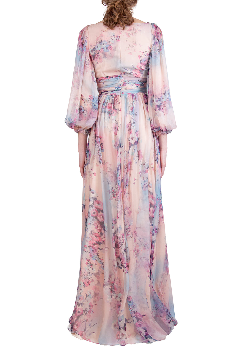Abito in chiffon stampato di Lucrezia