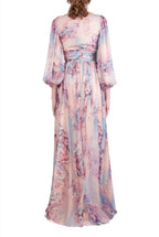 Abito in chiffon stampato di Lucrezia