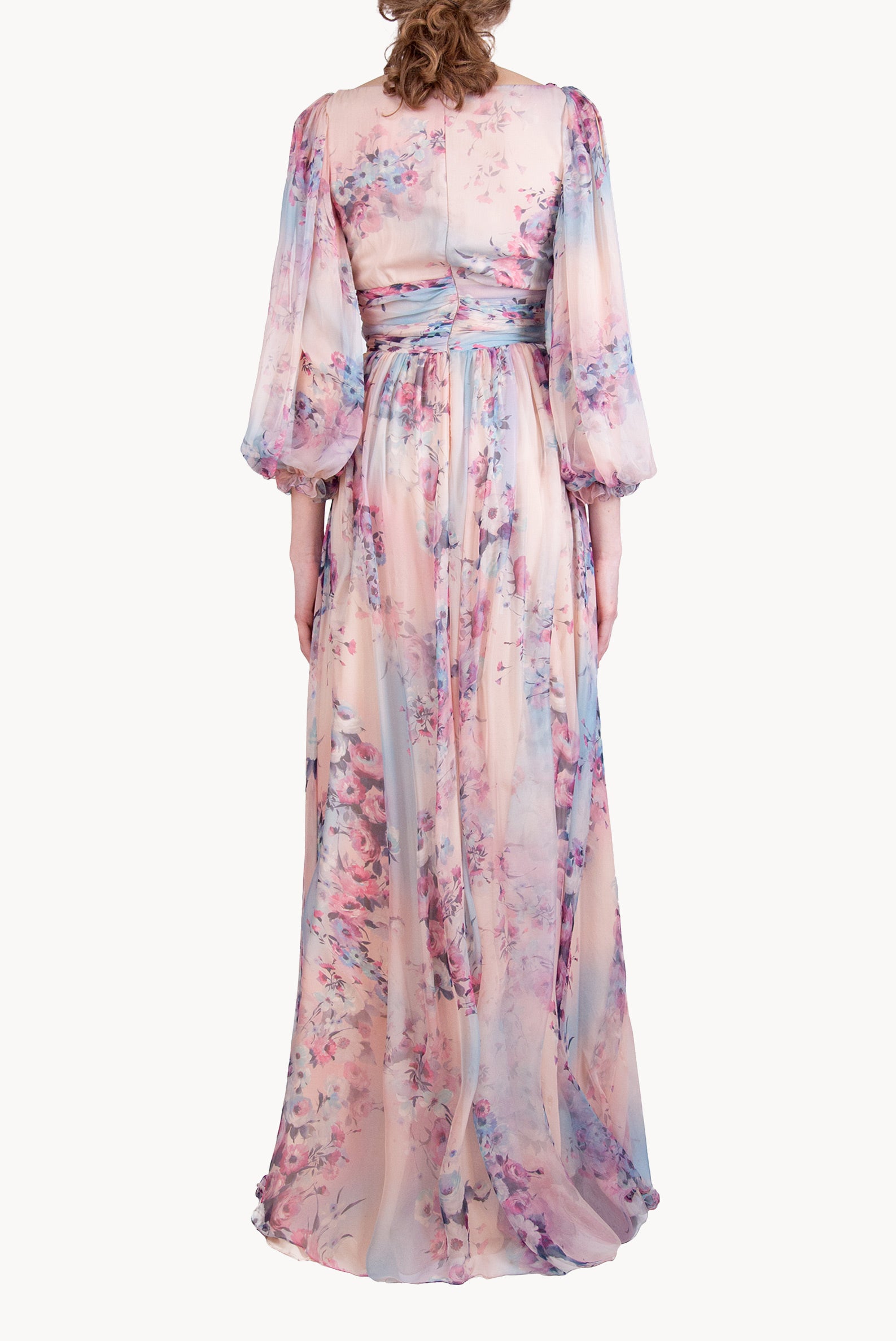 Abito in chiffon stampato di Lucrezia