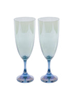 Set di Due Flute da Blu a Verde
