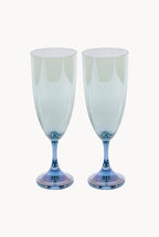Set di Due Flute da Blu a Verde