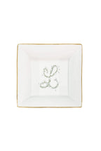 Vassoio personalizzabile con monogramma e bordo dorato