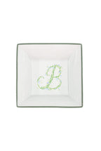 Vassoio personalizzabile con monogramma e bordo verde