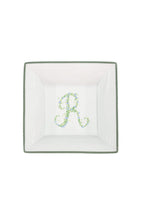 Vassoio personalizzabile con monogramma e bordo verde