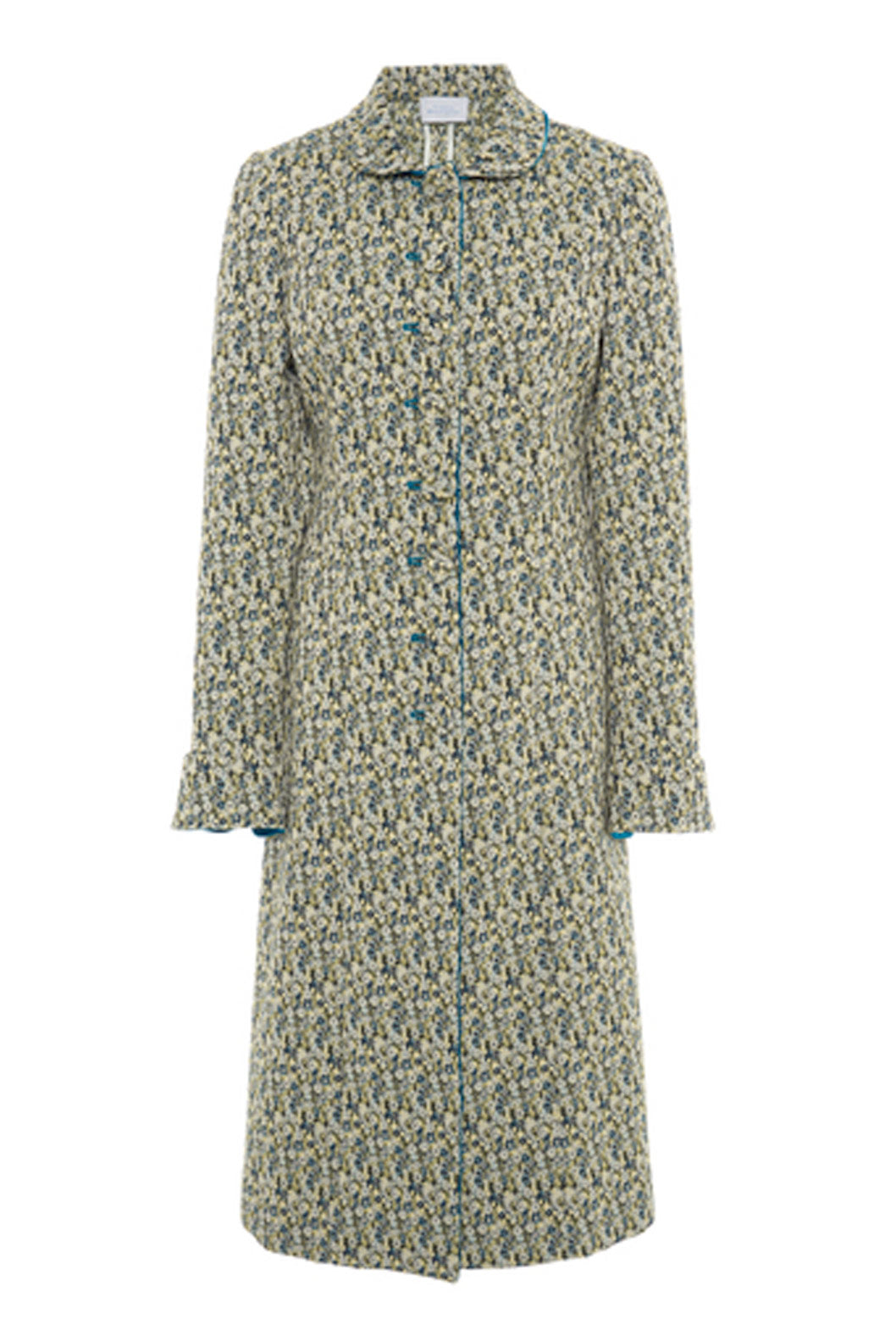 Cappotto in jacquard micro floreale