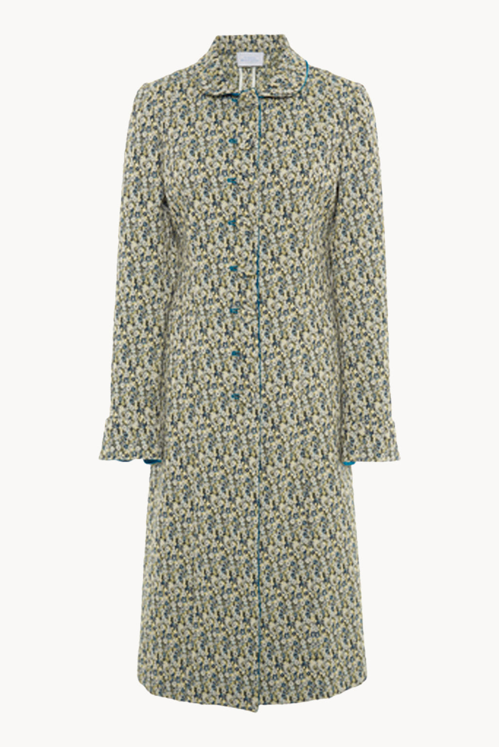 Micro Floral Jacquard Coat