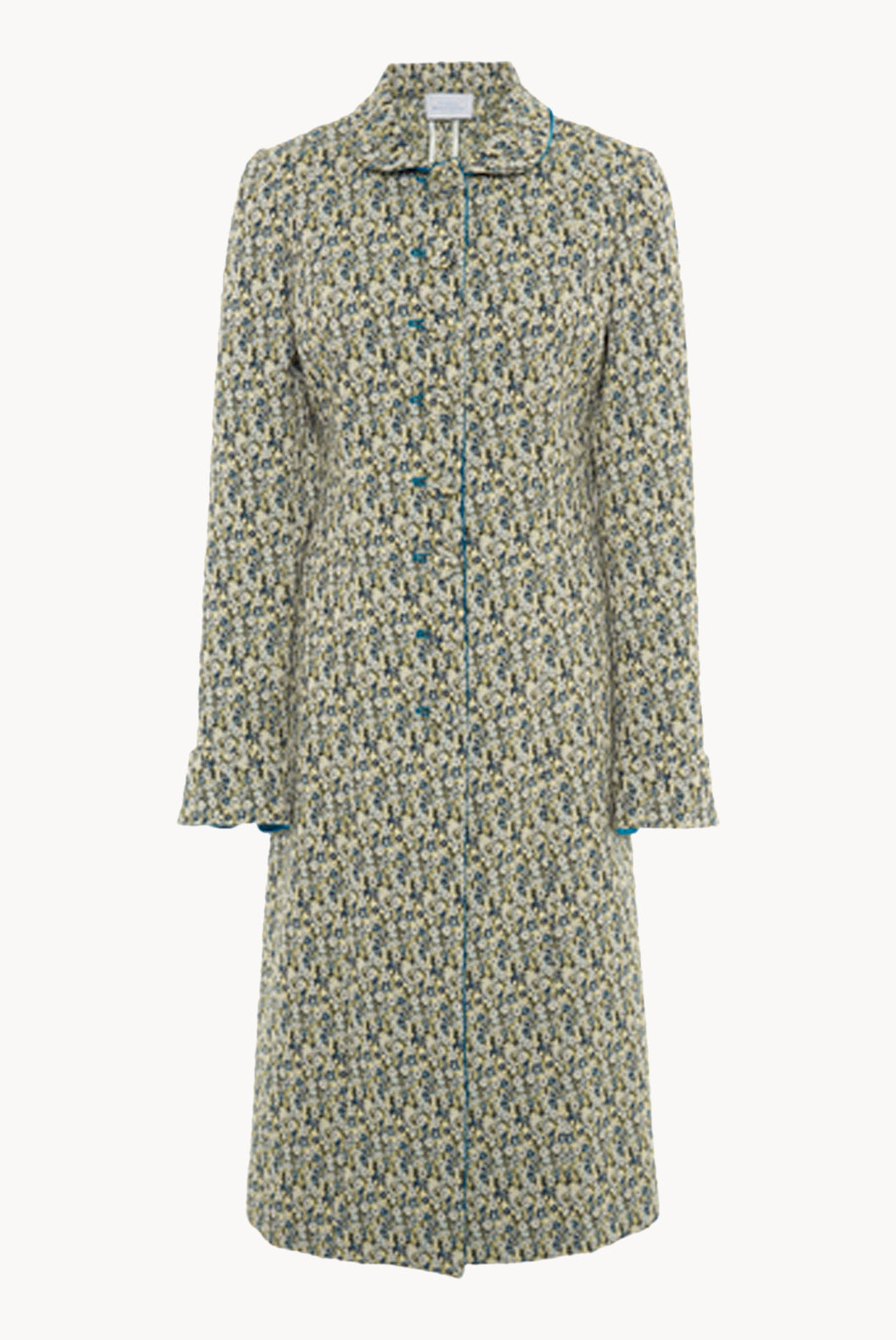 Micro Floral Jacquard Coat