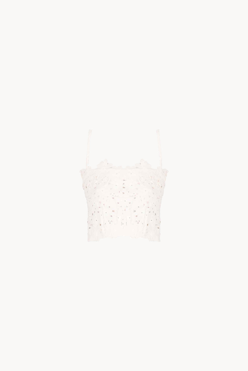 Top con Spalline Sottili in Pizzo Floreale