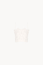 Top con Spalline Sottili in Pizzo Floreale