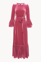 Velvet Stretch Midi Dress