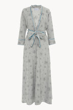 Luisa Cotton Embroidered Wrap Front Dress