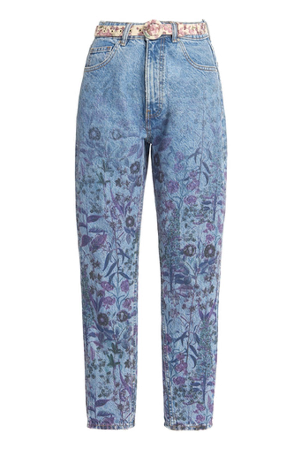 Jeans con stampa floreale
