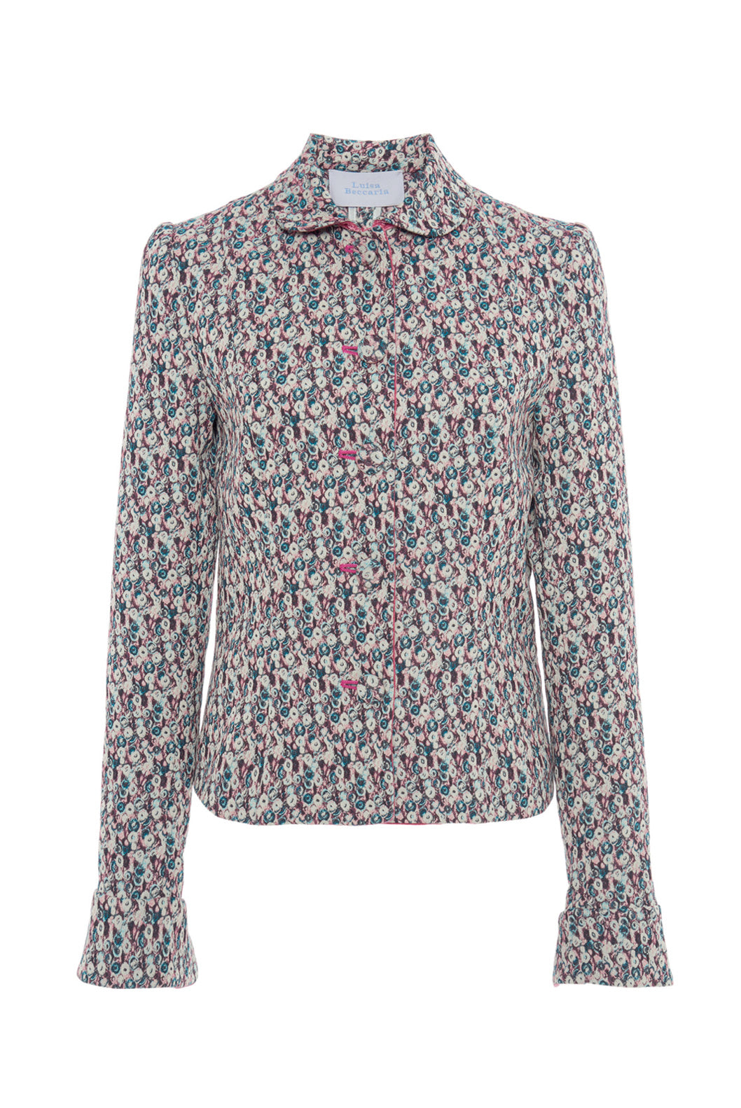 Giacca in jacquard micro floreale