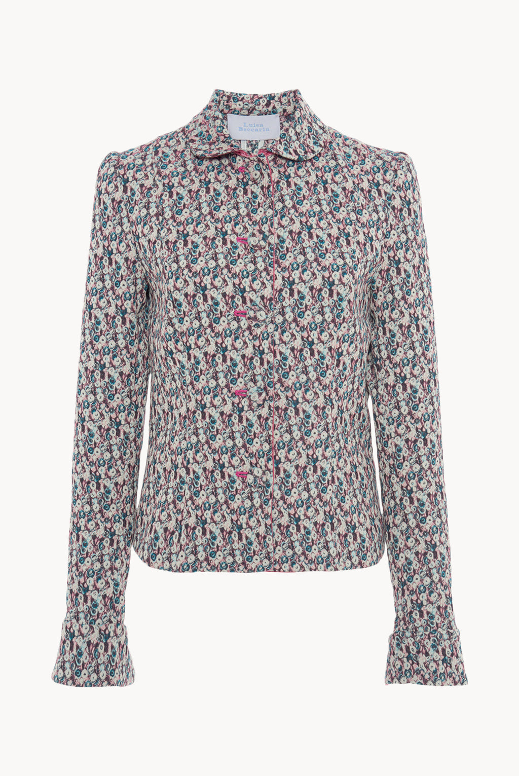 Micro Floral Jacquard Jacket